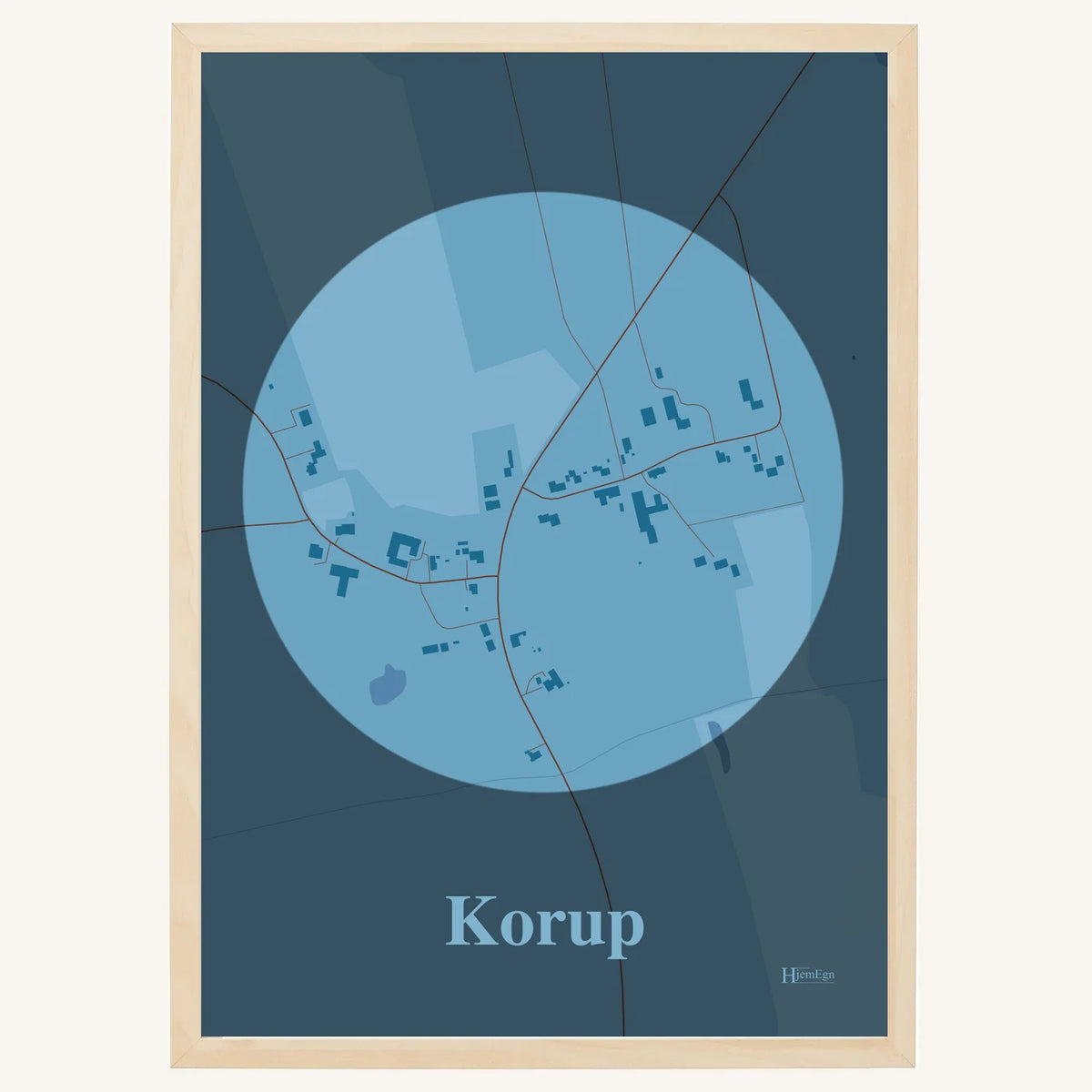 Korup plakat – Centrum 2026 – Lys pastel blå