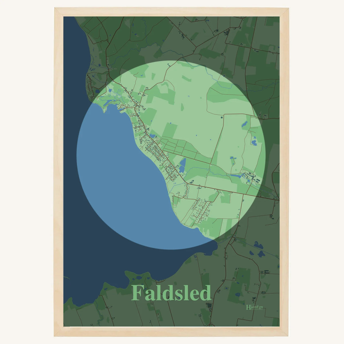 Faldsled plakat – Centrum 2026 – Lys pastel grøn