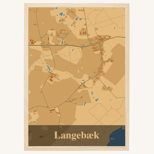 Langebæk Plakat – Lys pastel brun