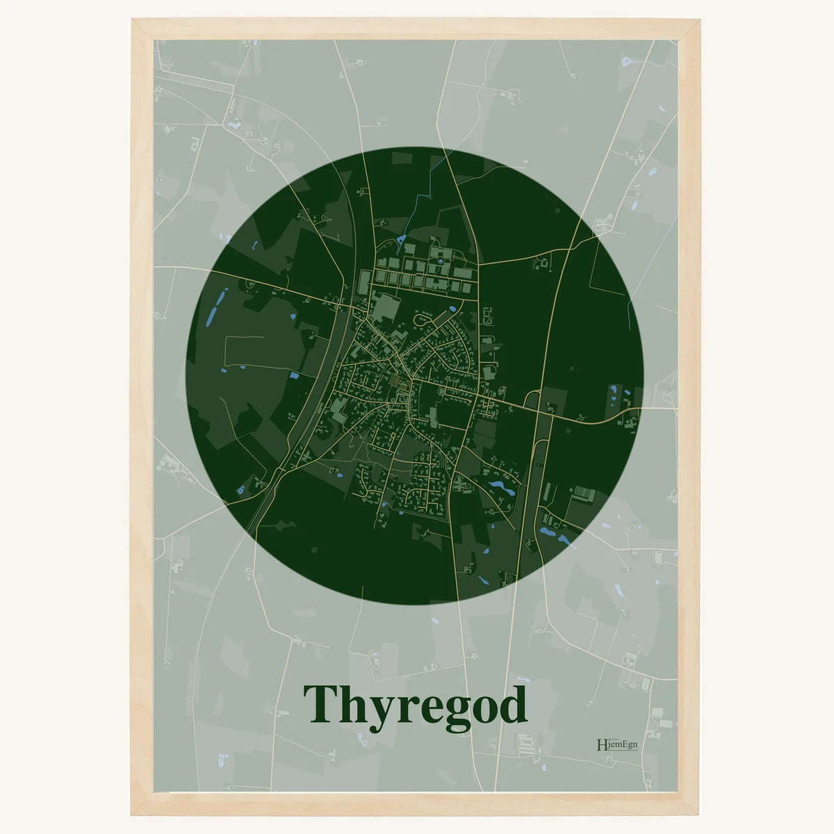 Thyregod plakat – Centrum 2026 – Mørk grøn