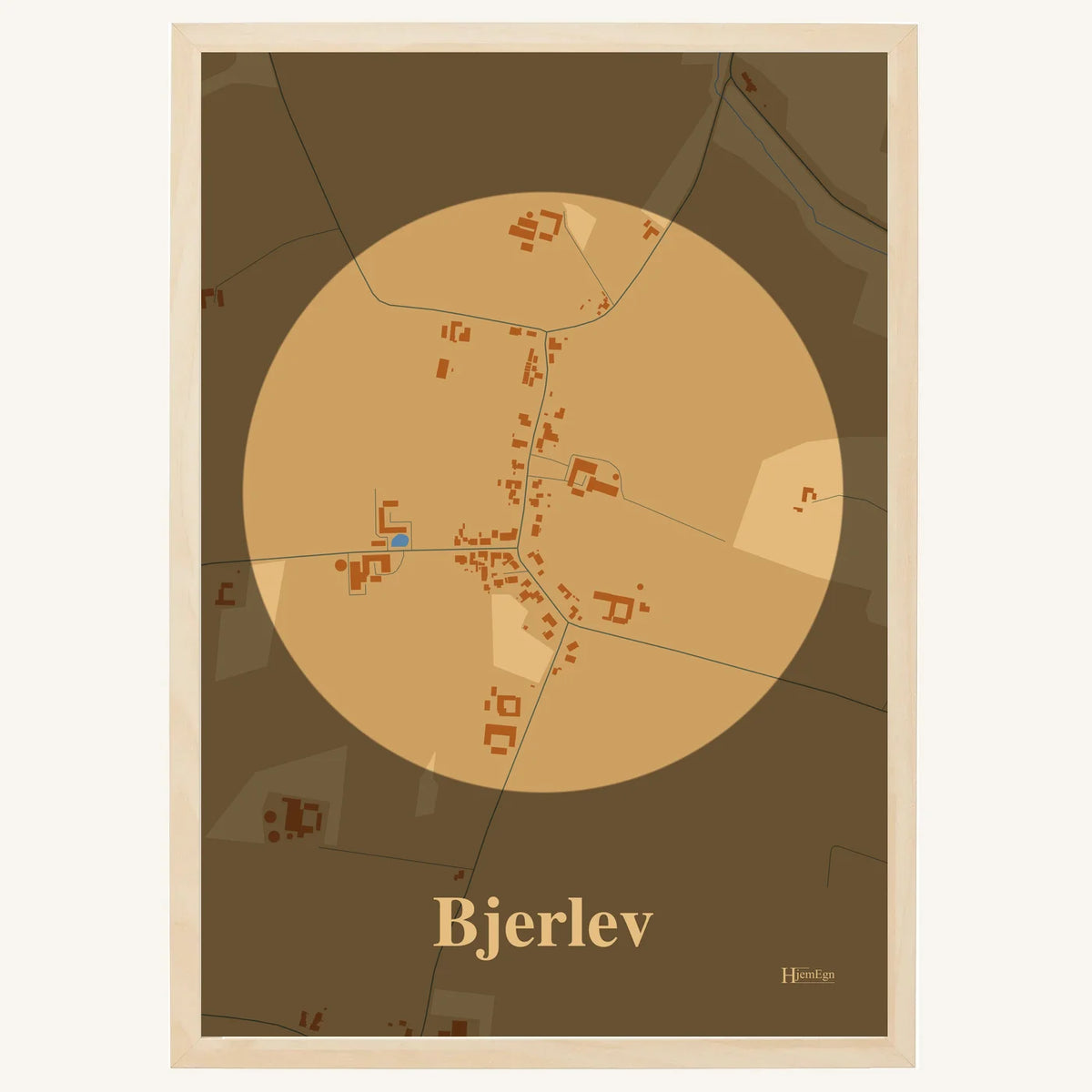 Bjerlev plakat – Centrum 2026 – Lys pastel brun
