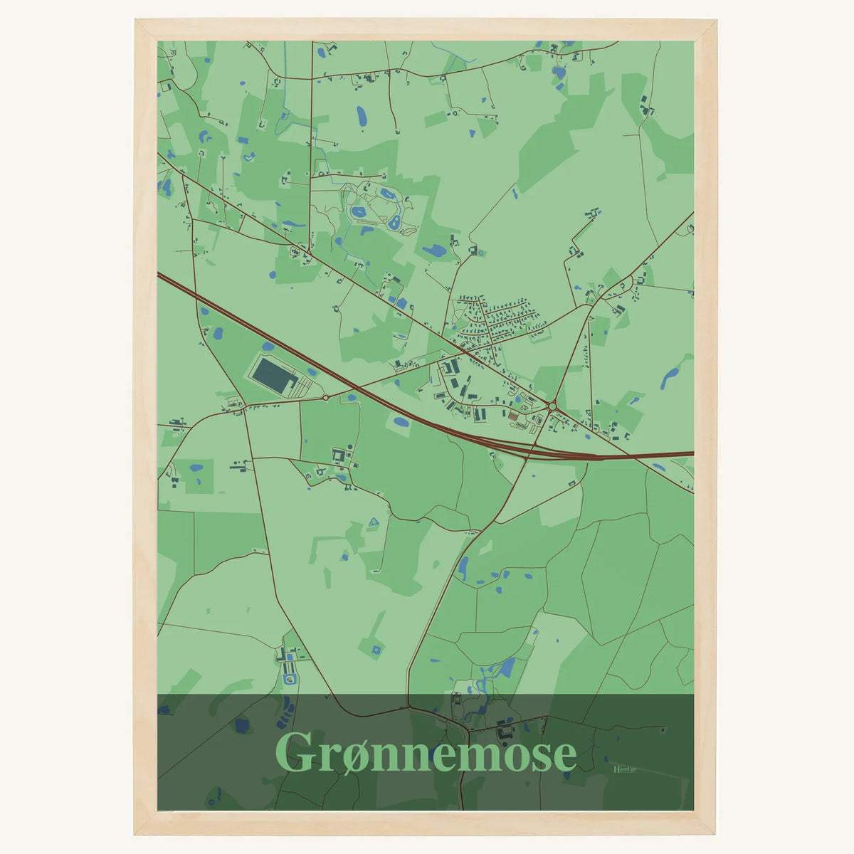 Grønnemose plakat – Firkantet 2026 – Lys pastel grøn