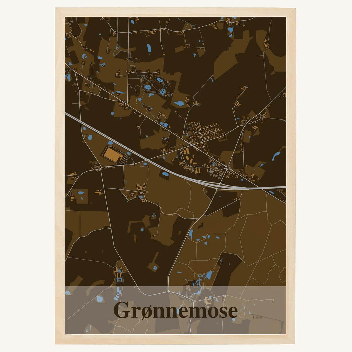 Grønnemose plakat – Firkantet 2026 – Mørk brun