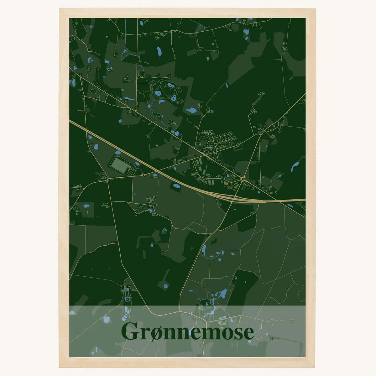 Grønnemose plakat – Firkantet 2026 – Mørk grøn