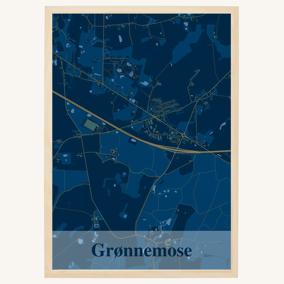 Grønnemose plakat – Firkantet 2026 – Mørk blå