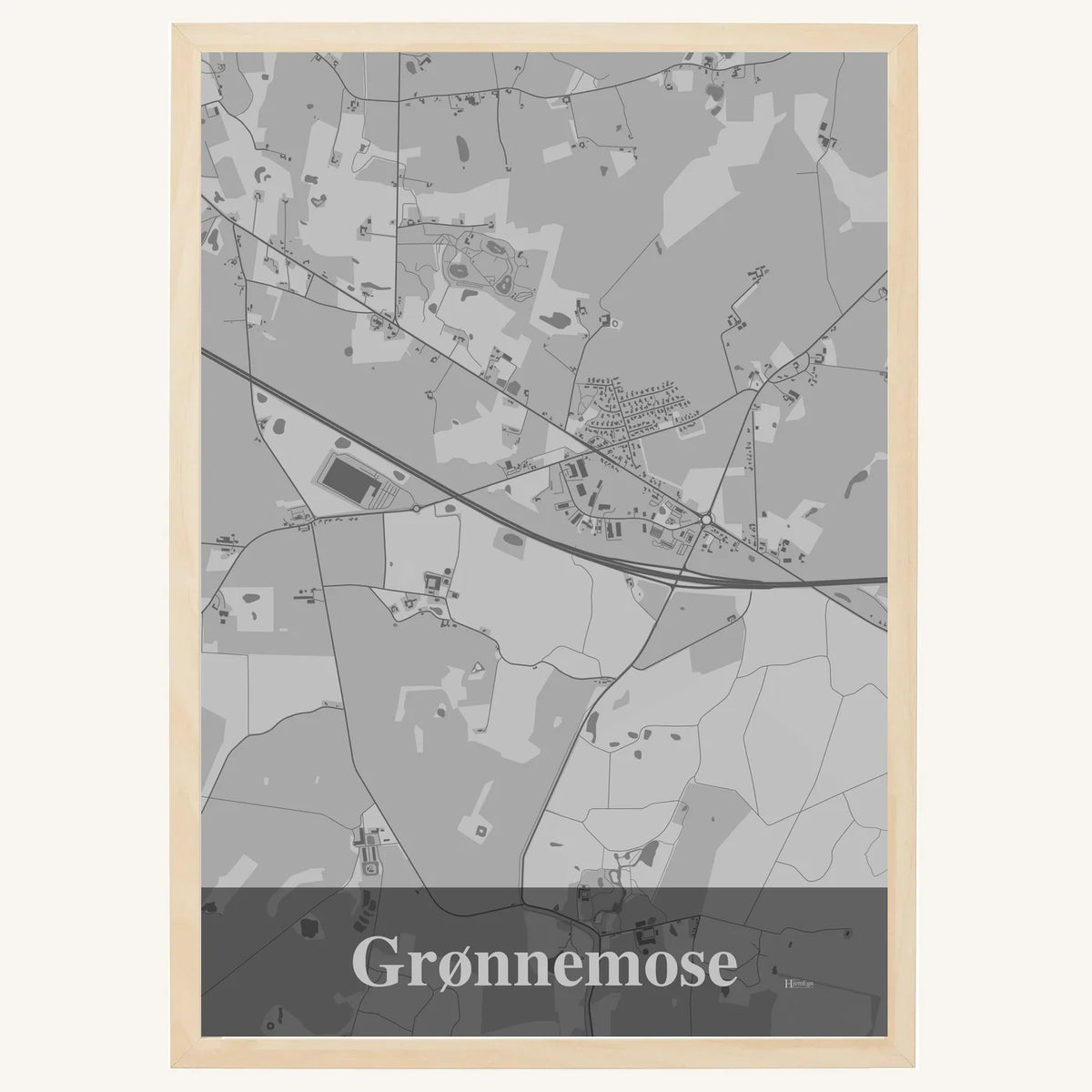 Grønnemose plakat – Firkantet 2026 – Lys pastel grå