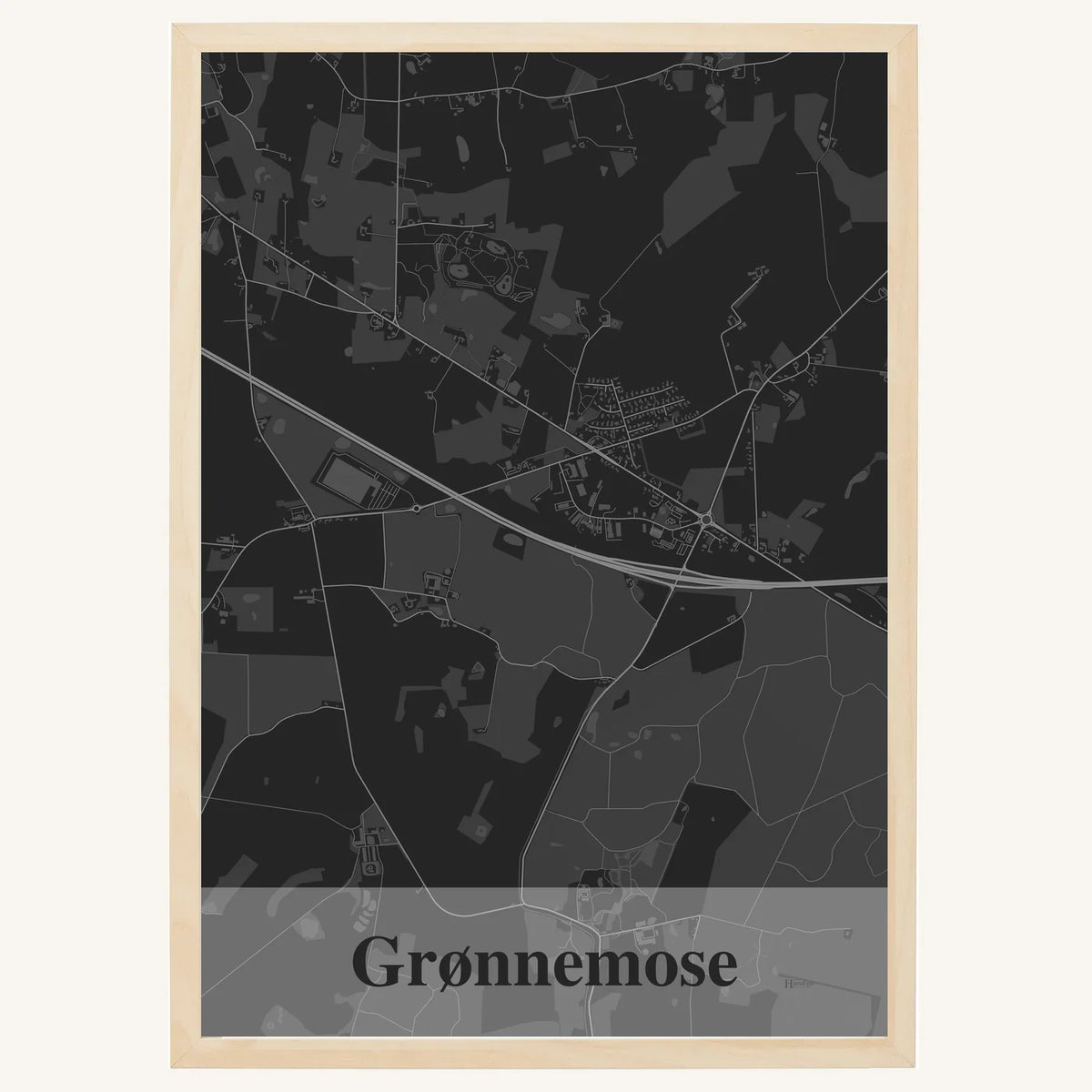 Grønnemose plakat – Firkantet 2026 – Mørk grå