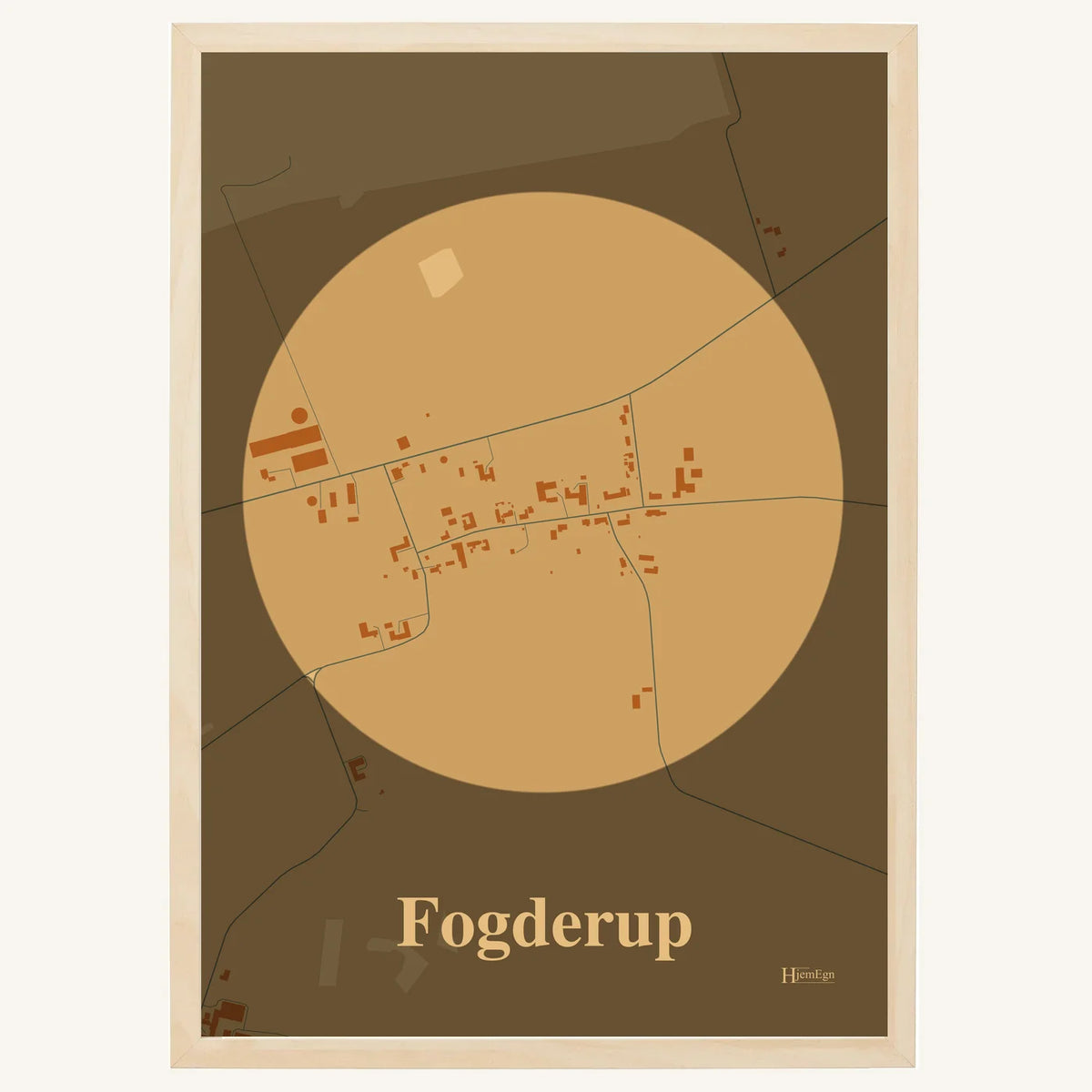 Fogderup plakat – Centrum 2026 – Lys pastel brun