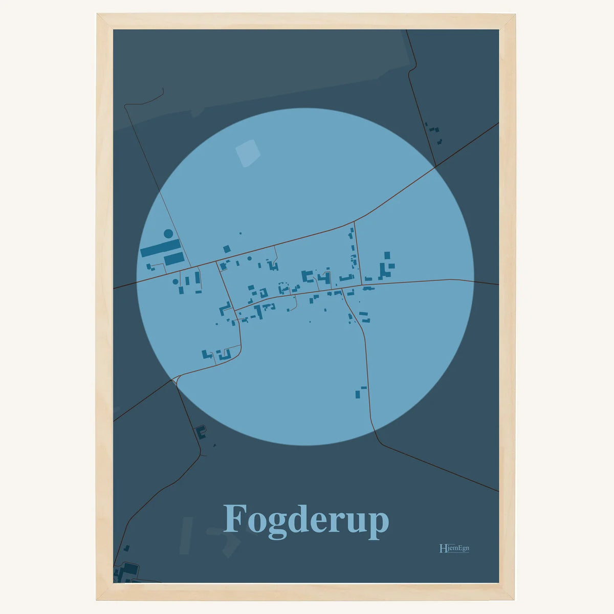 Fogderup plakat – Centrum 2026 – Lys pastel blå