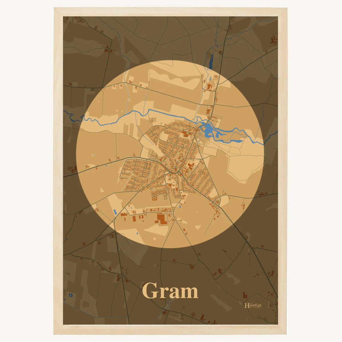Gram plakat – Centrum 2026 – Lys pastel brun