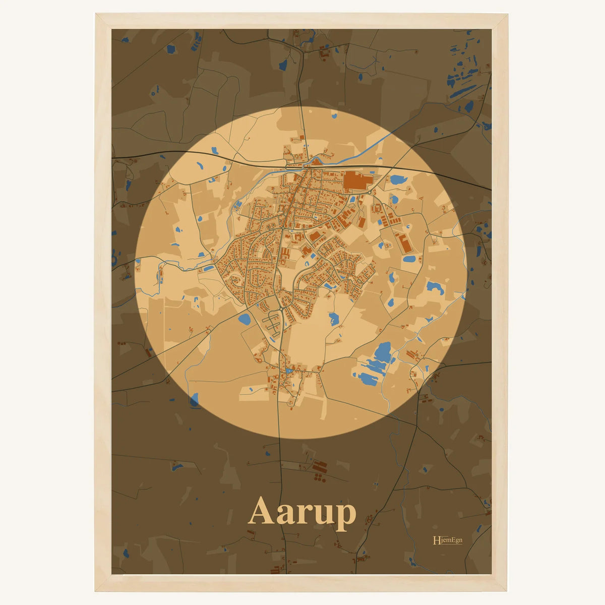 Aarup plakat – Centrum 2026 – Lys pastel brun