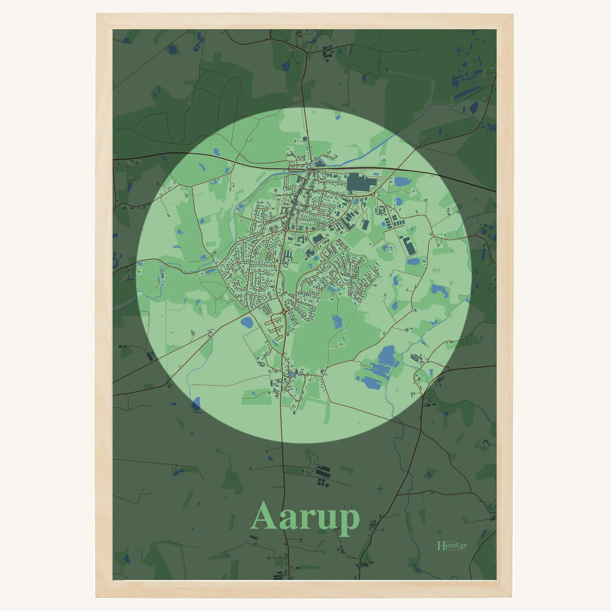 Aarup plakat – Centrum 2026 – Lys pastel grøn