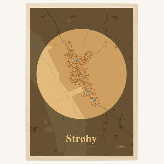 Strøby Plakat – Lys pastel brun