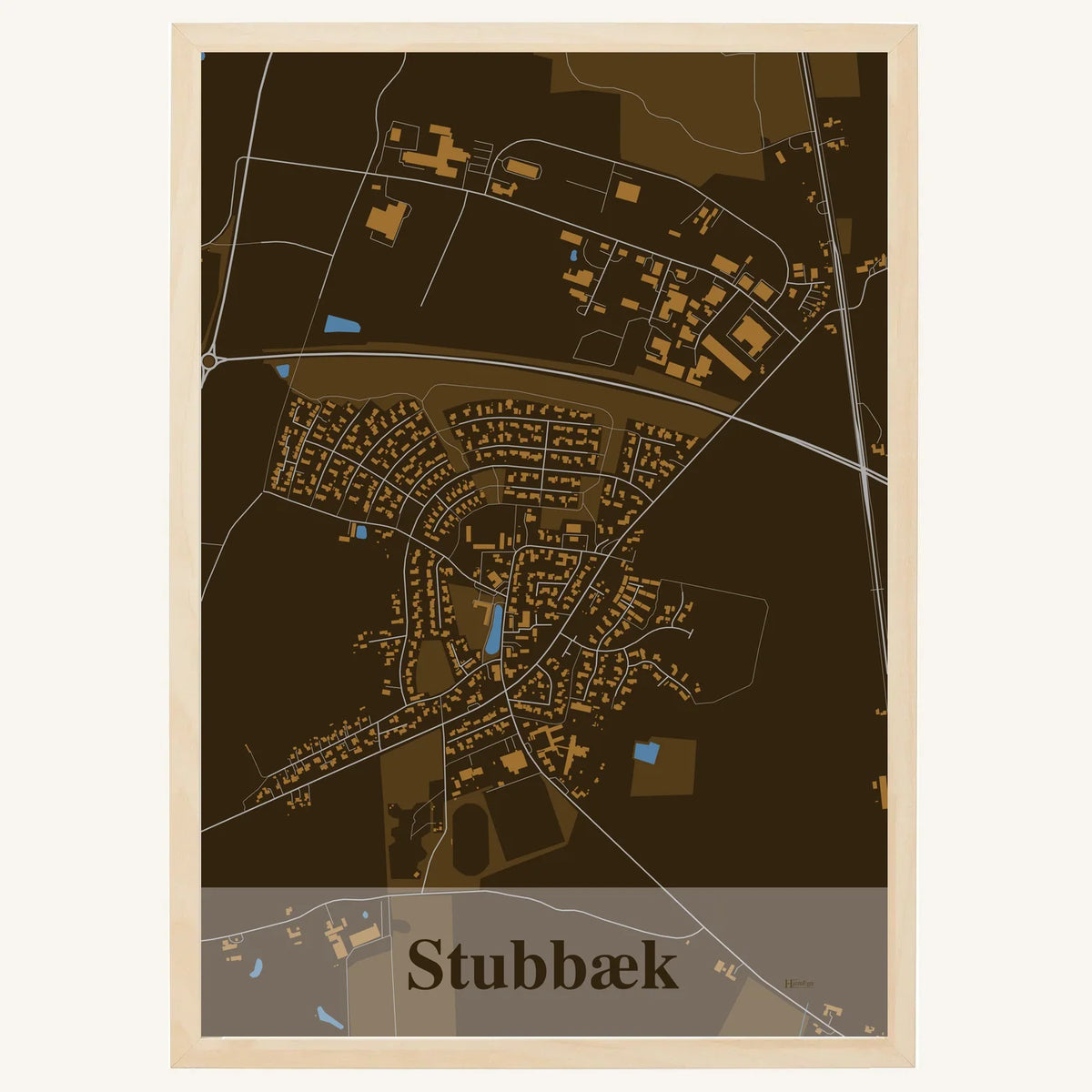 Stubbæk plakat – Firkantet 2026 – Mørk brun