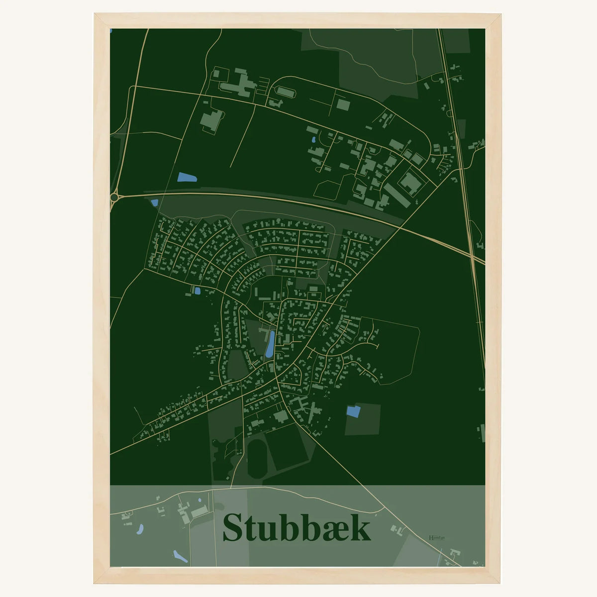 Stubbæk plakat – Firkantet 2026 – Mørk grøn