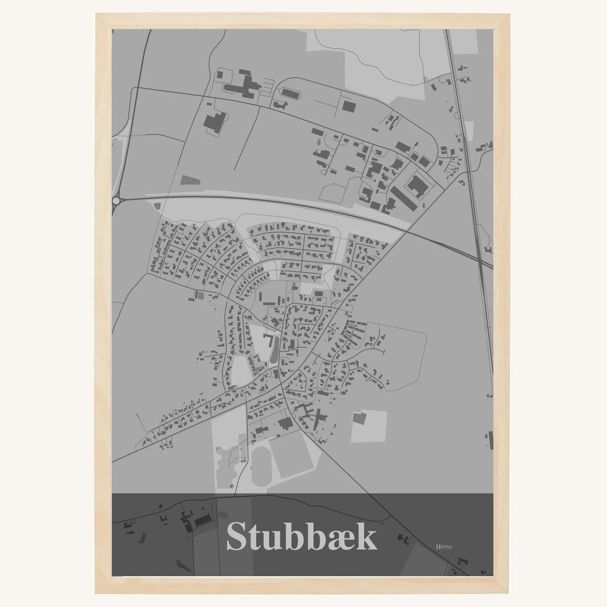 Stubbæk plakat – Firkantet 2026 – Lys pastel grå