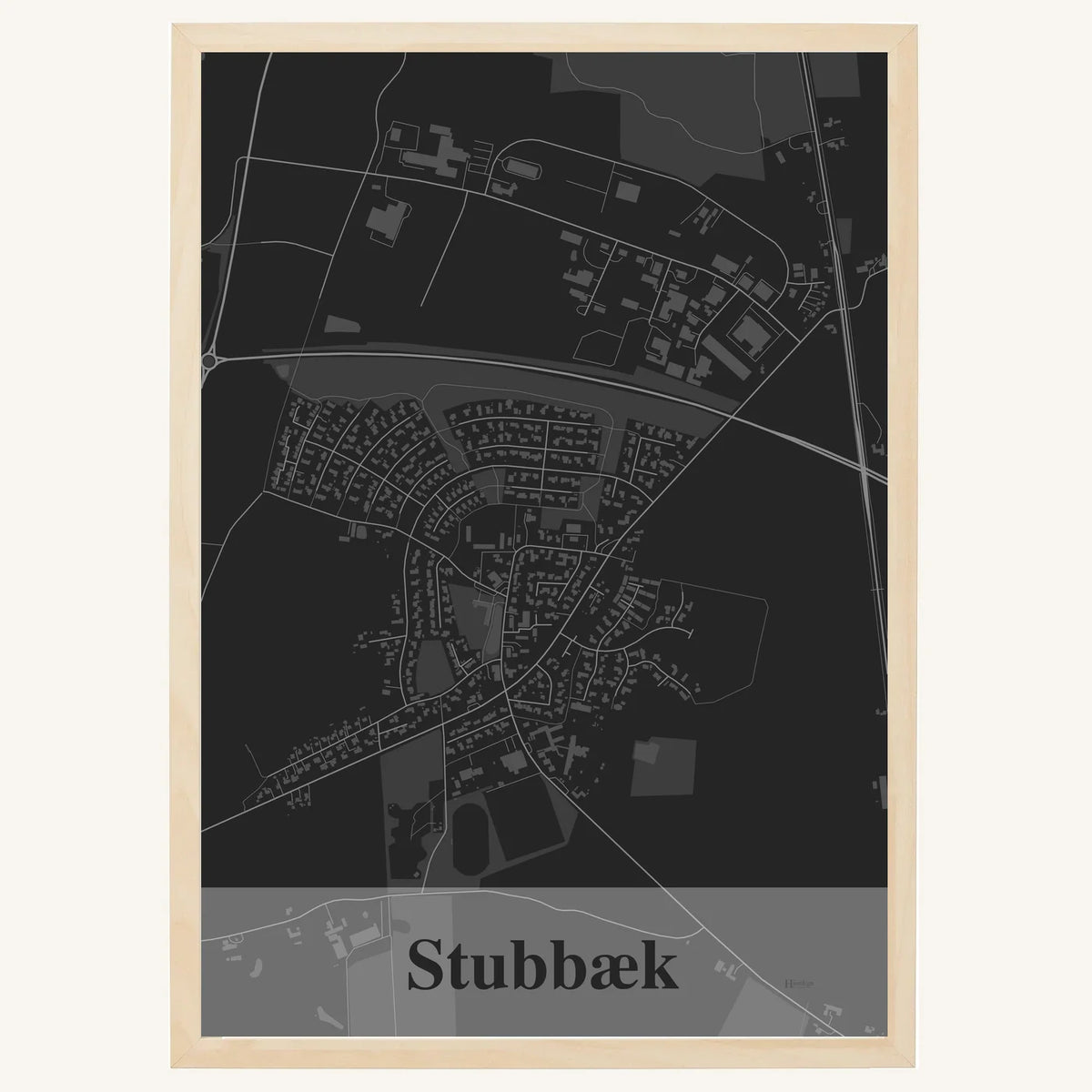 Stubbæk plakat – Firkantet 2026 – Mørk grå
