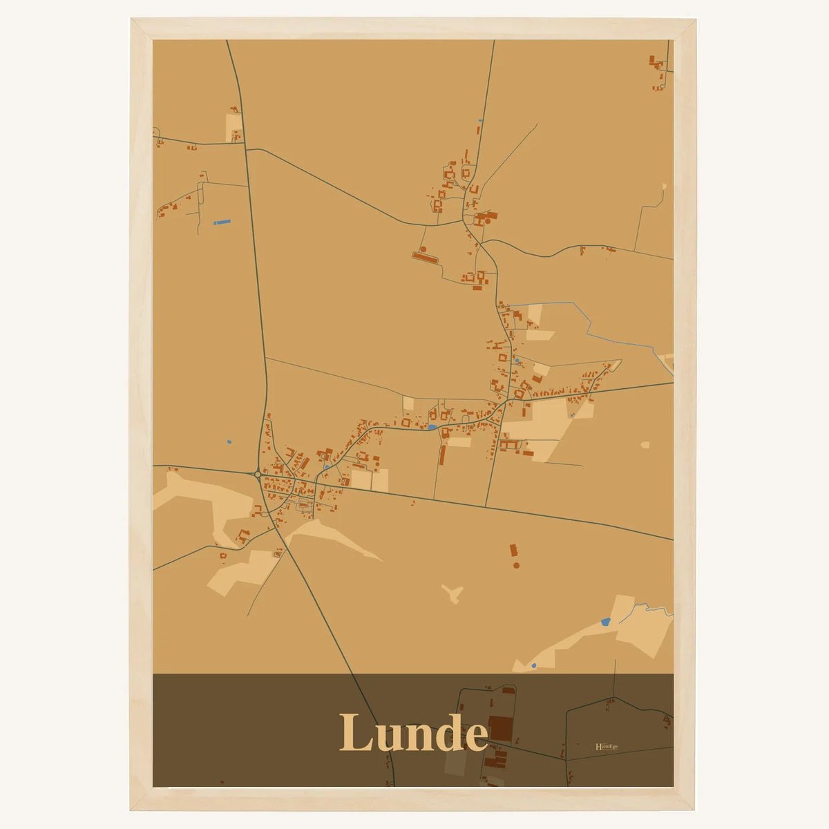 Lunde plakat – Firkantet 2026 – Lys pastel brun