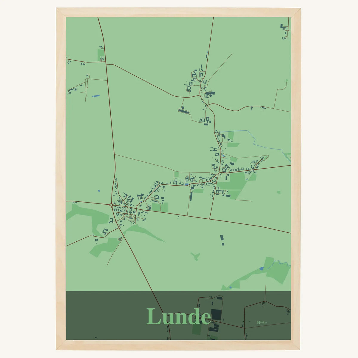 Lunde plakat – Firkantet 2026 – Lys pastel grøn