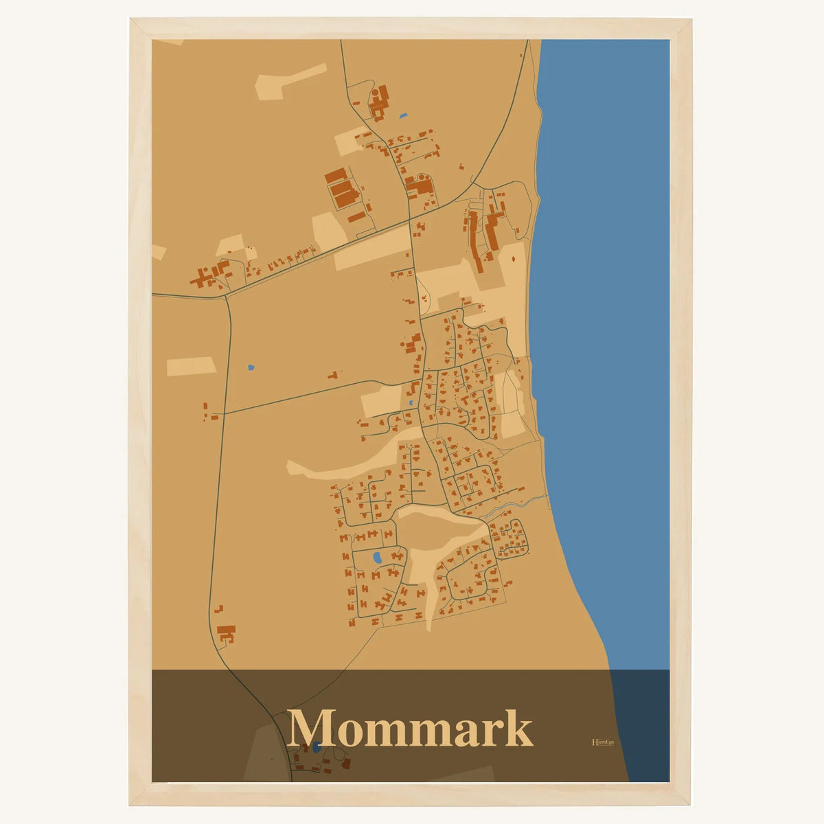 Mommark plakat – Firkantet 2026 – Lys pastel brun