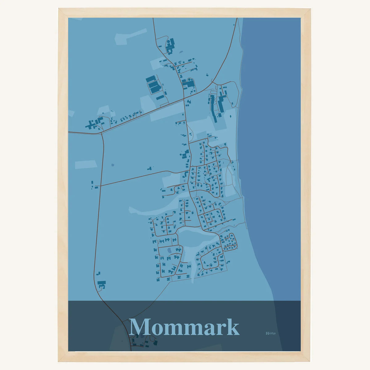 Mommark plakat – Firkantet 2026 – Lys pastel blå