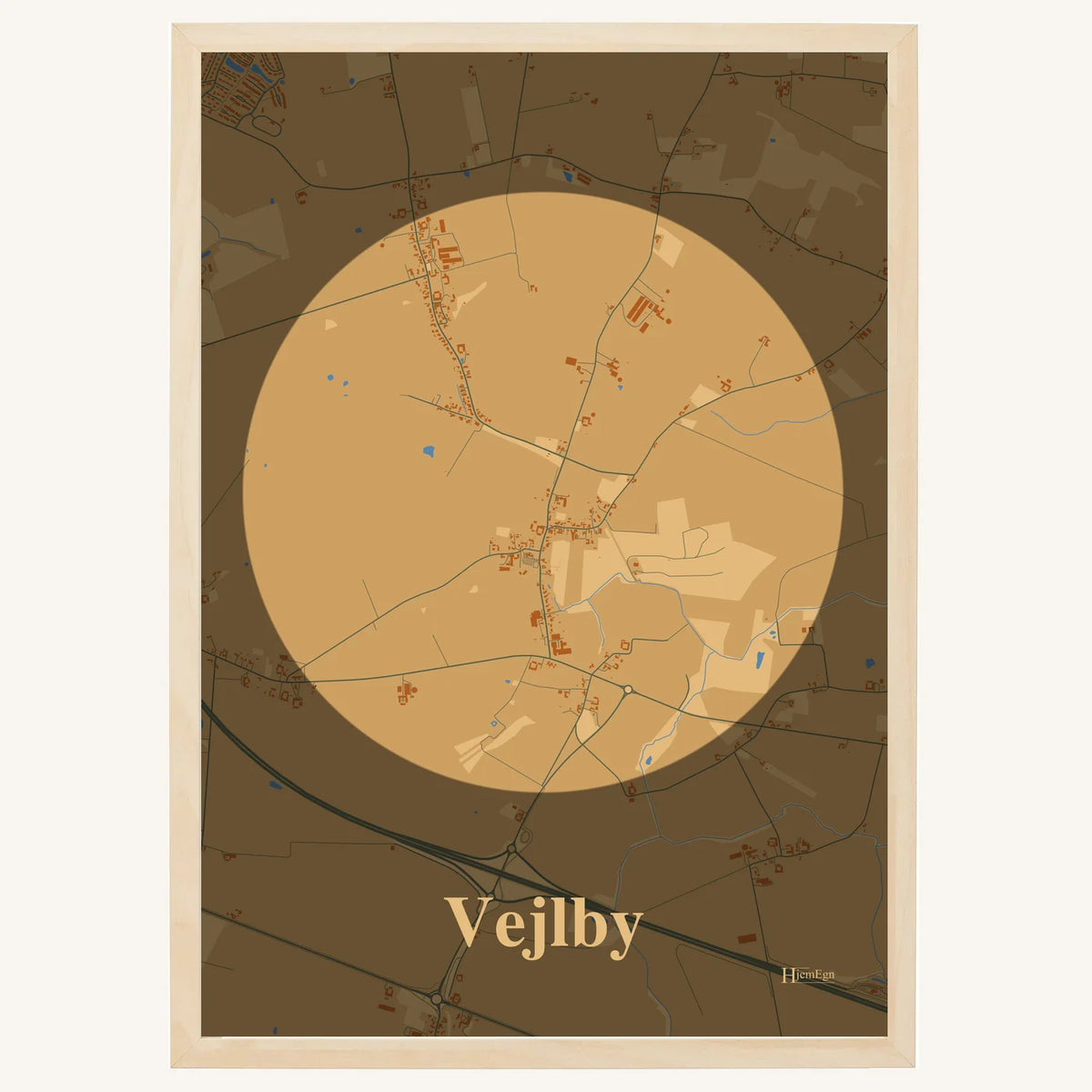 Vejlby plakat – Centrum 2026 – Lys pastel brun
