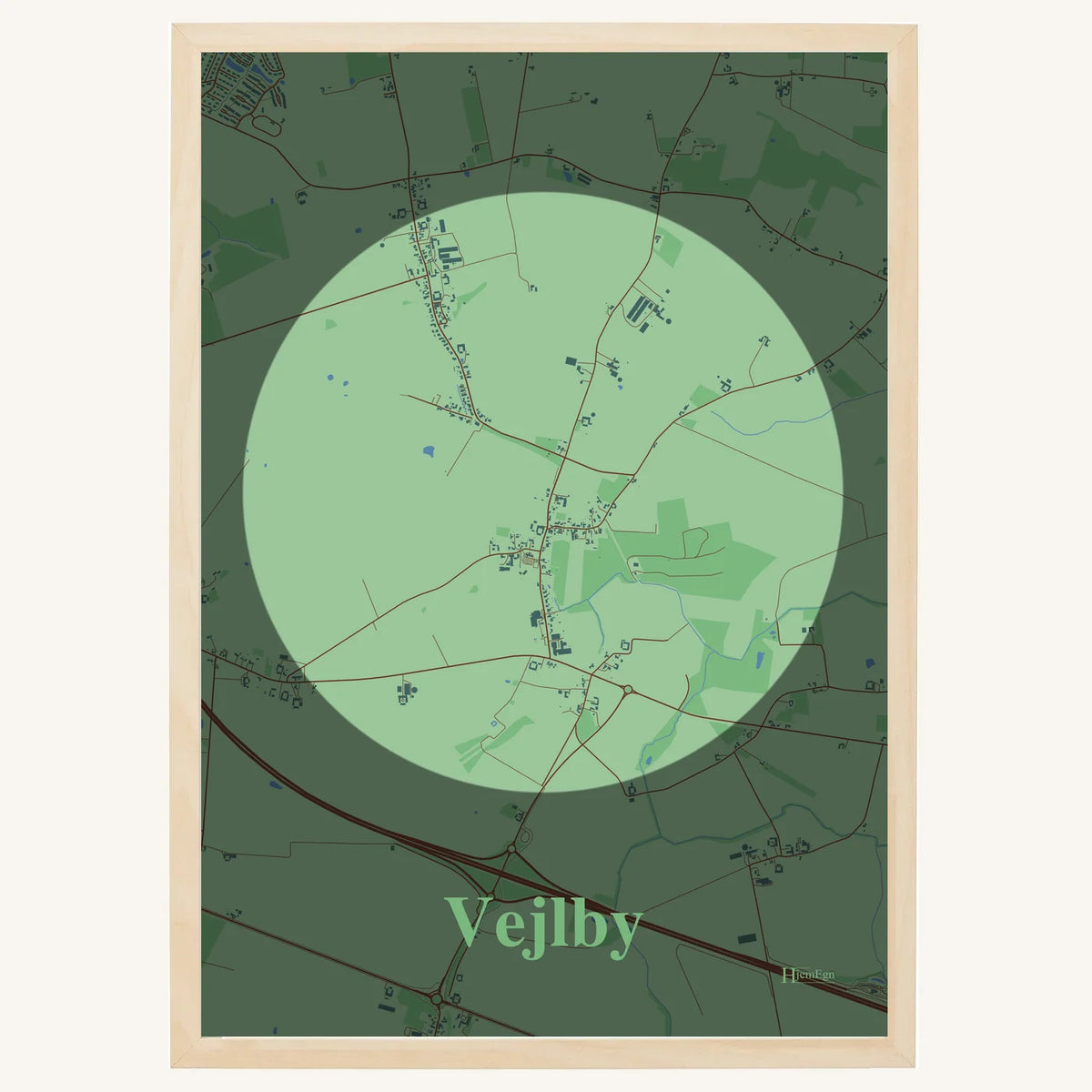 Vejlby plakat – Centrum 2026 – Lys pastel grøn