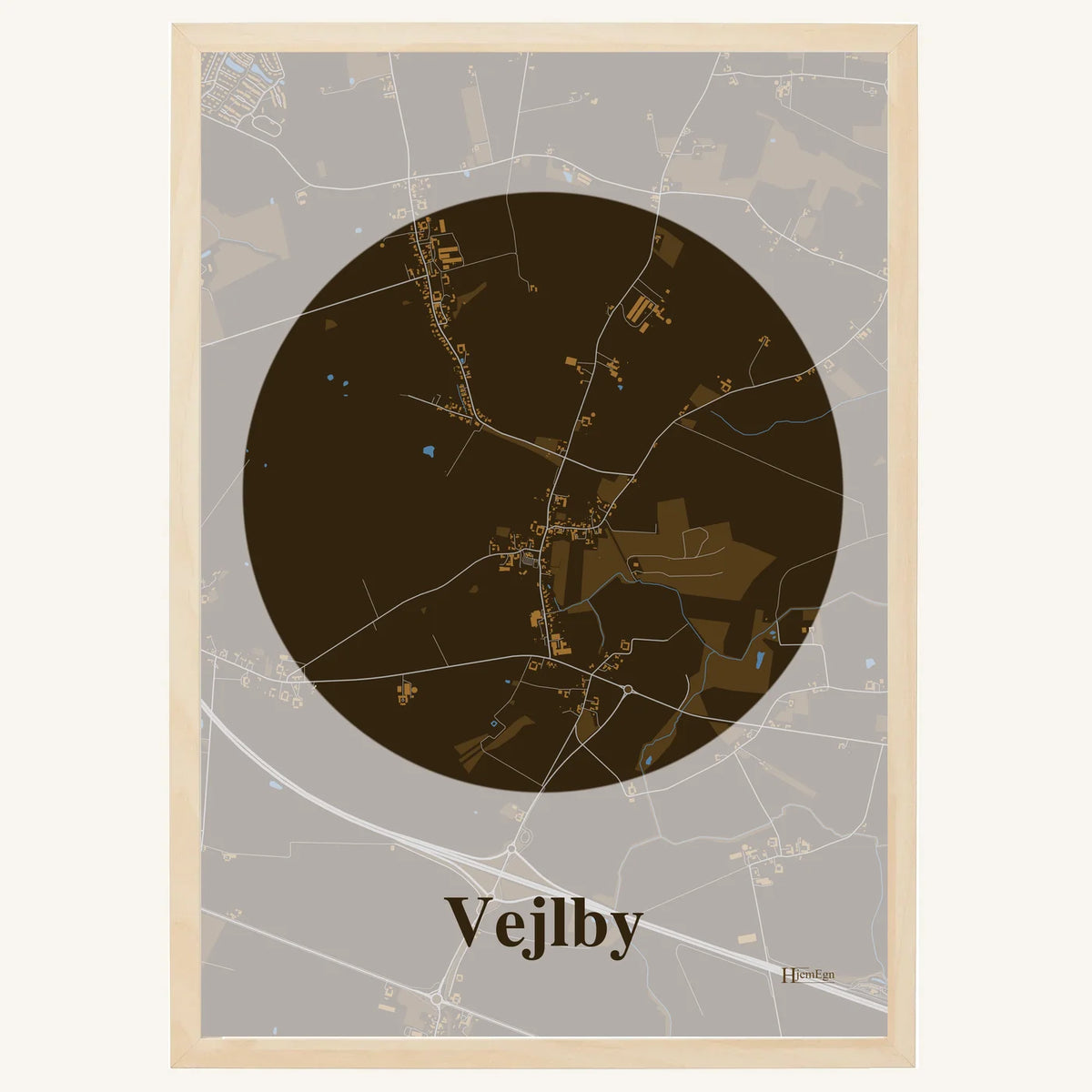 Vejlby plakat – Centrum 2026 – Mørk brun