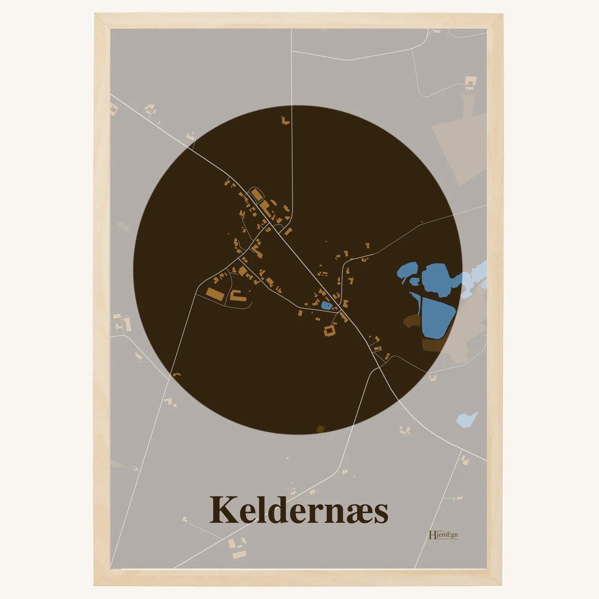 Keldernæs plakat – Centrum 2026 – Mørk brun