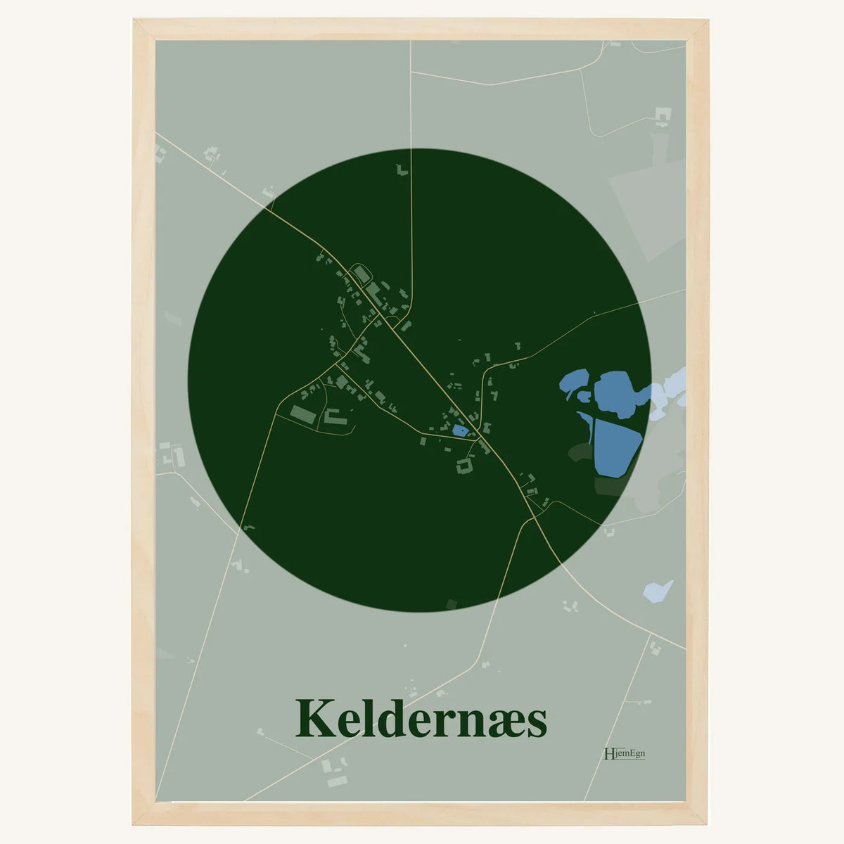 Keldernæs plakat – Centrum 2026 – Mørk grøn