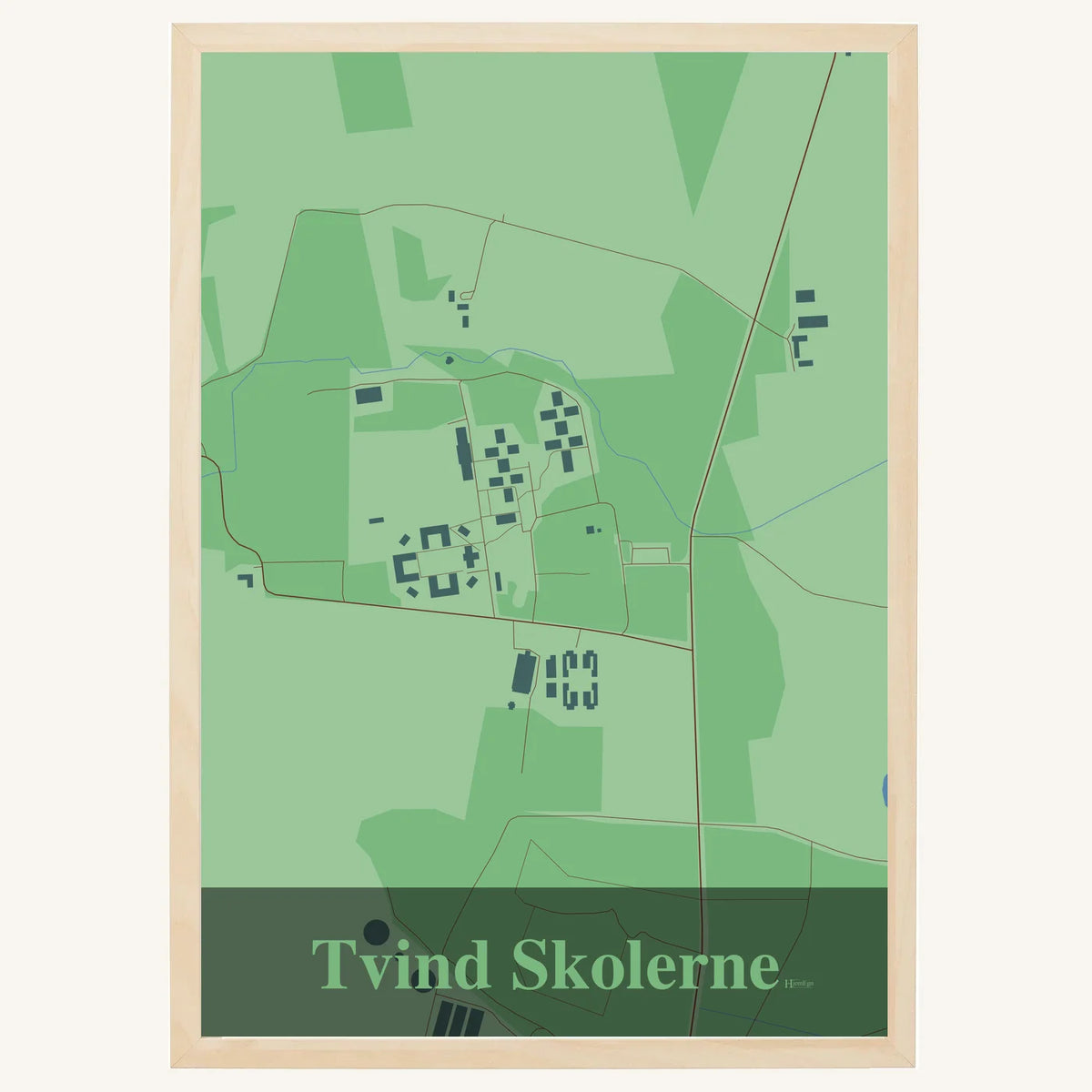 Tvind Skolerne plakat – Firkantet 2026 – Lys pastel grøn