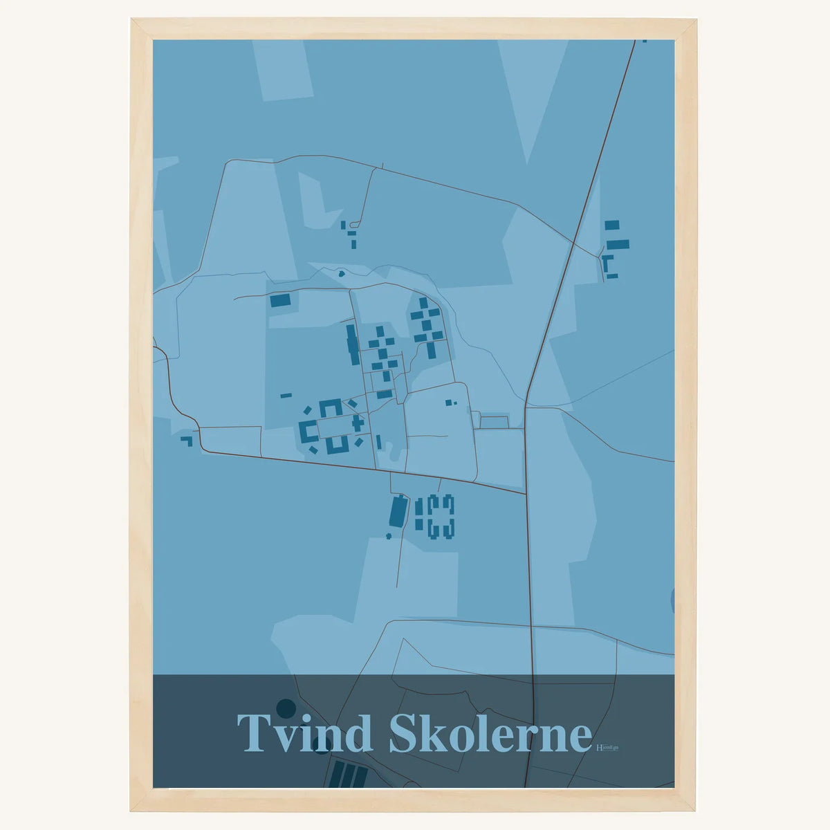 Tvind Skolerne plakat – Firkantet 2026 – Lys pastel blå
