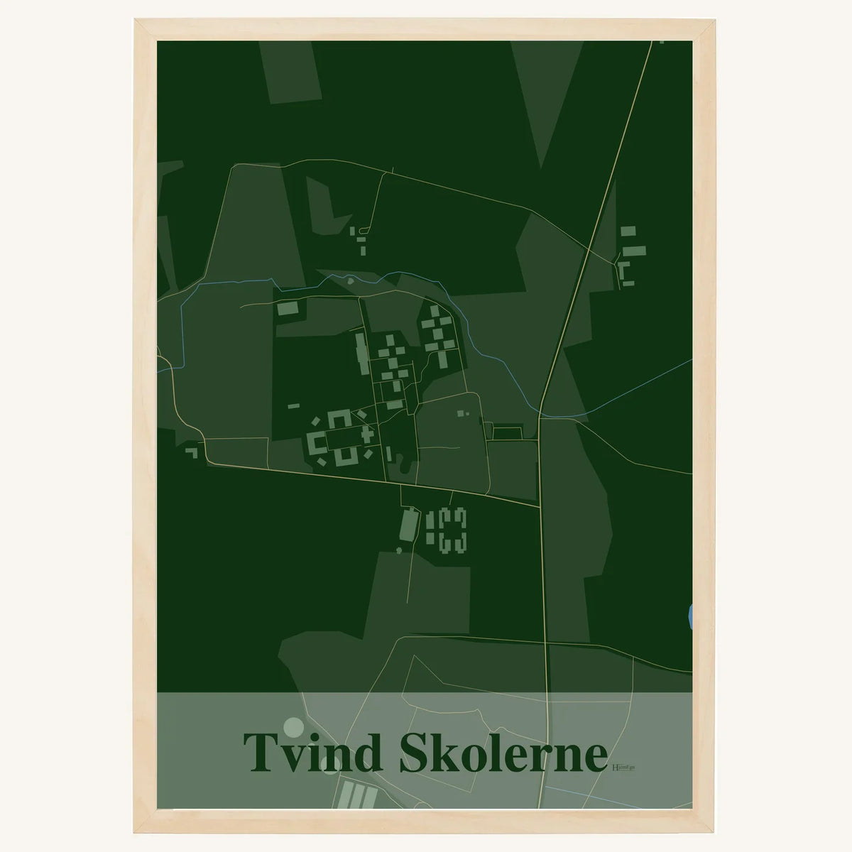 Tvind Skolerne plakat – Firkantet 2026 – Mørk grøn