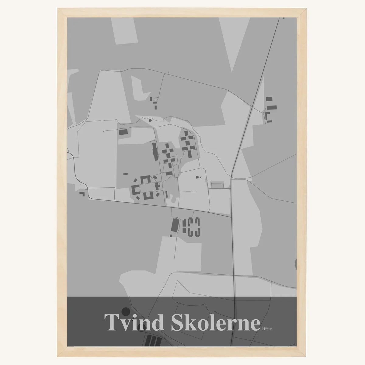 Tvind Skolerne plakat – Firkantet 2026 – Lys pastel grå
