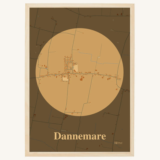 Dannemare plakat – Centrum 2026 – Lys pastel brun