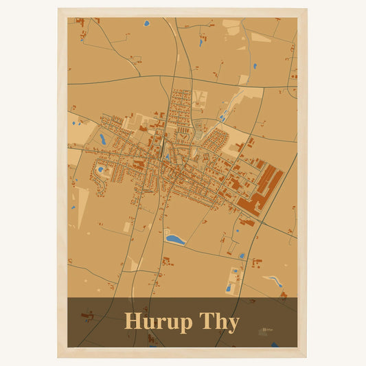 Hurup Thy plakat – Firkantet 2026 – Lys pastel brun