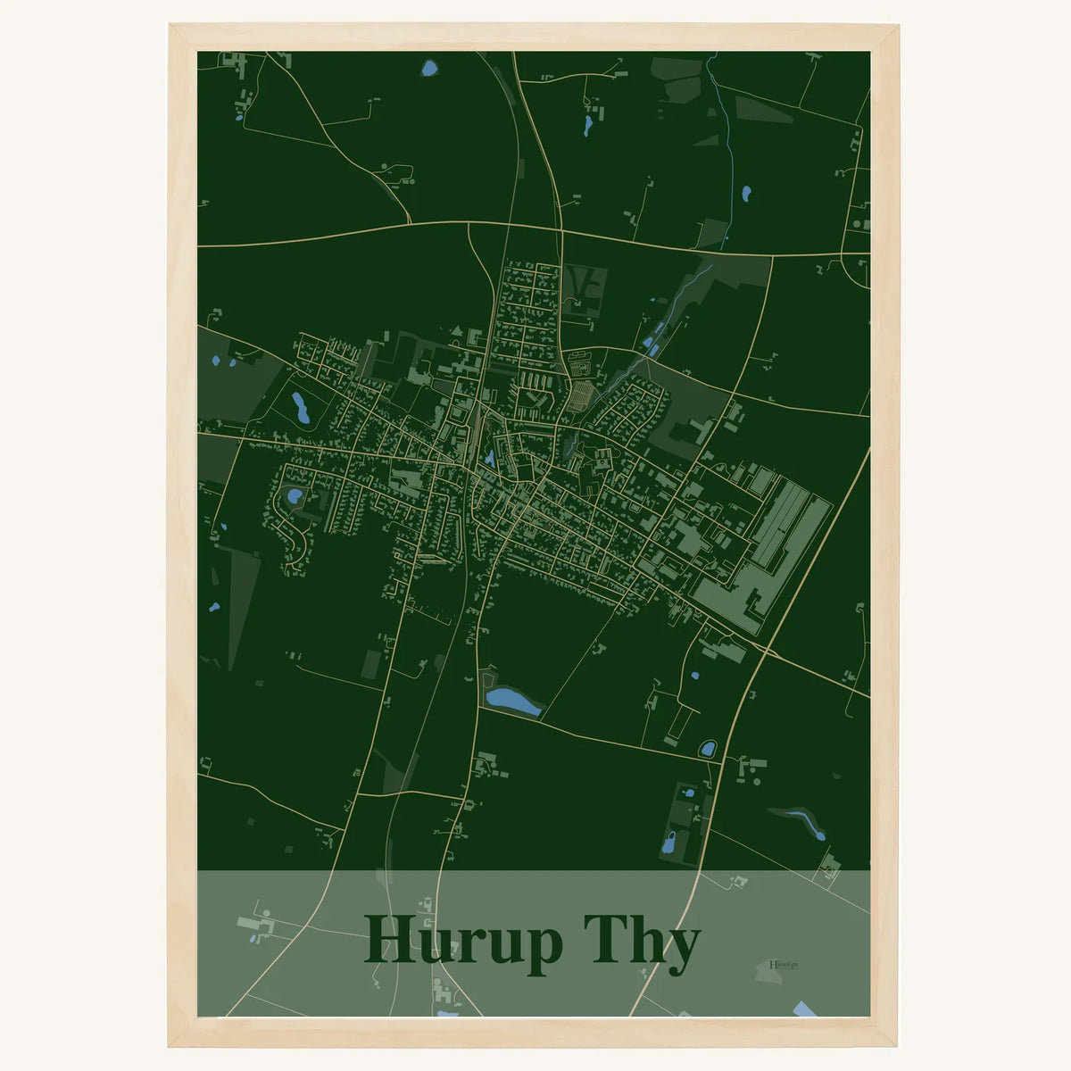 Hurup Thy plakat – Firkantet 2026 – Mørk grøn