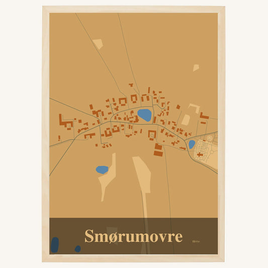 Smørumovre plakat – Firkantet 2026 – Lys pastel brun