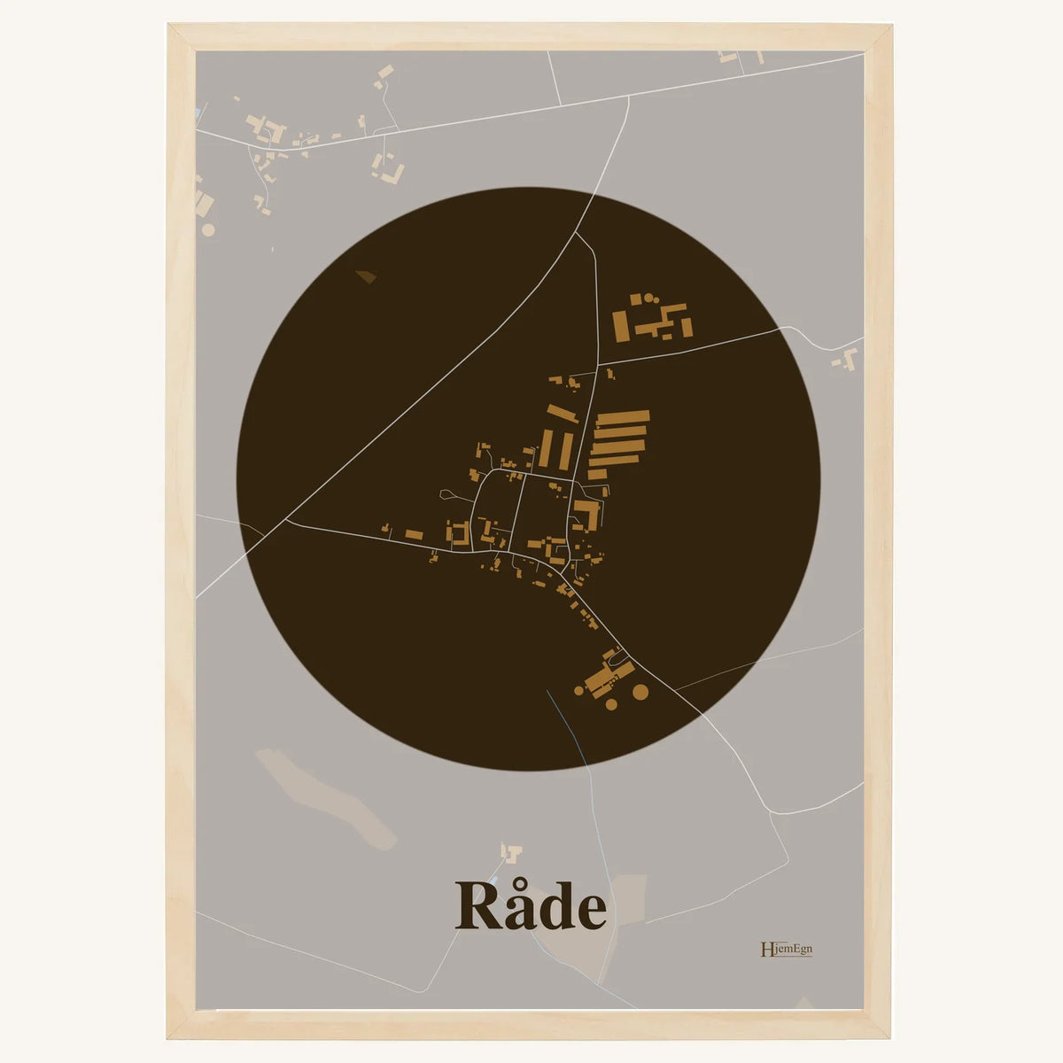 Råde plakat – Centrum 2026 – Mørk brun