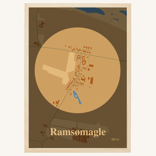 Ramsømagle plakat – Centrum 2026 – Lys pastel brun