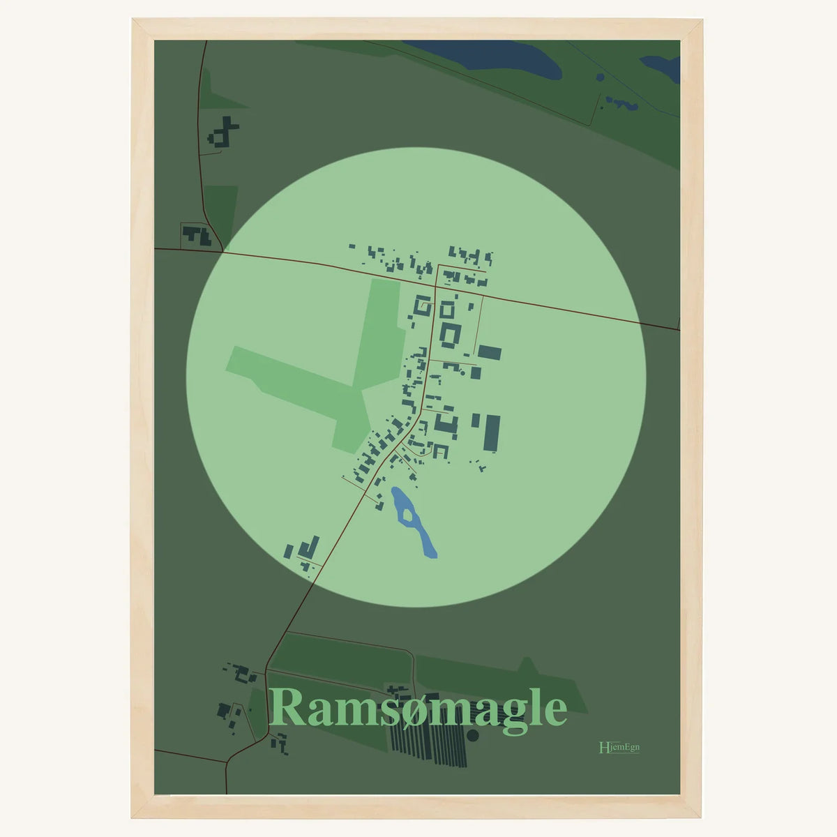 Ramsømagle plakat – Centrum 2026 – Lys pastel grøn