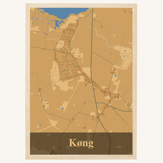 Køng plakat – Firkantet 2026 – Lys pastel brun