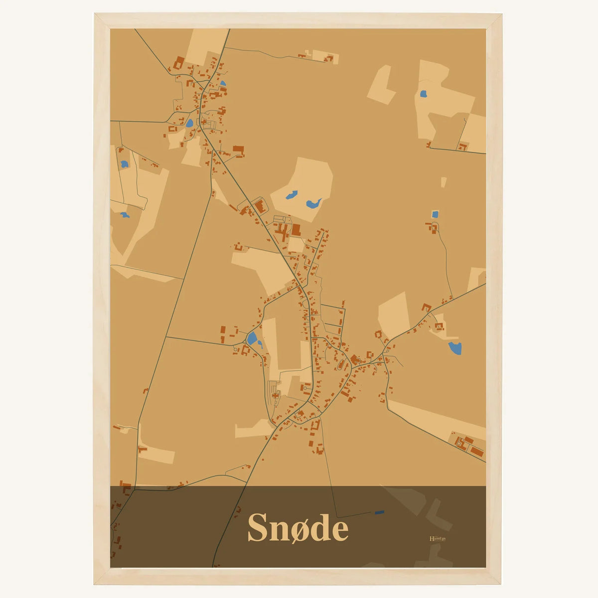 Snøde plakat – Firkantet 2026 – Lys pastel brun