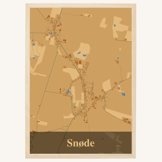 Snøde plakat – Firkantet 2026 – Lys pastel brun
