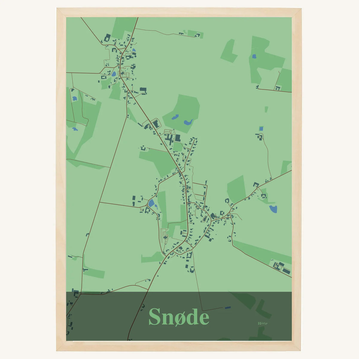 Snøde plakat – Firkantet 2026 – Lys pastel grøn
