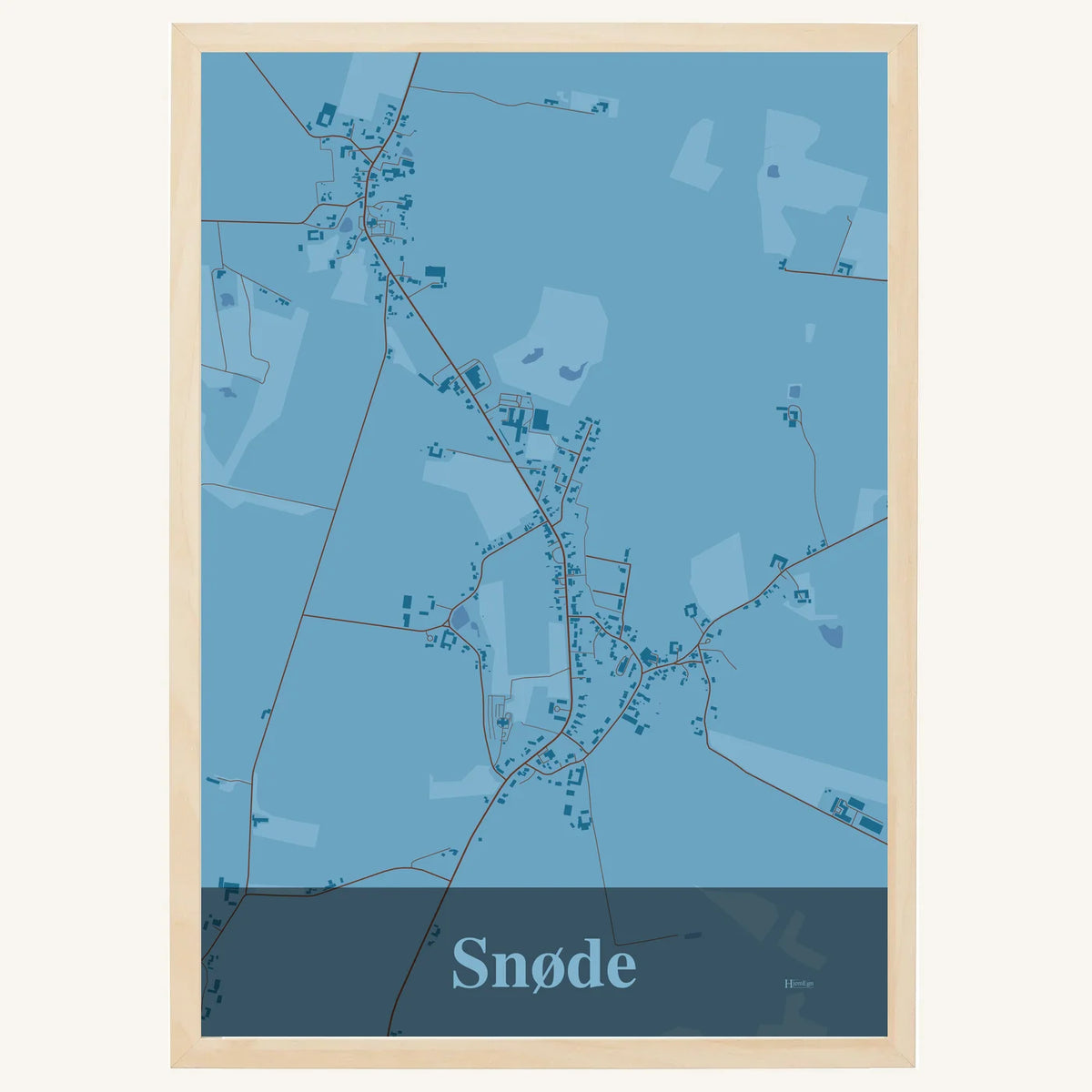 Snøde plakat – Firkantet 2026 – Lys pastel blå