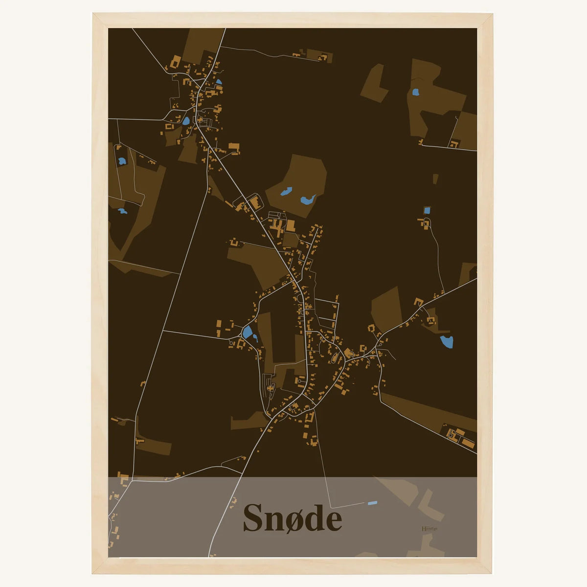 Snøde plakat – Firkantet 2026 – Mørk brun