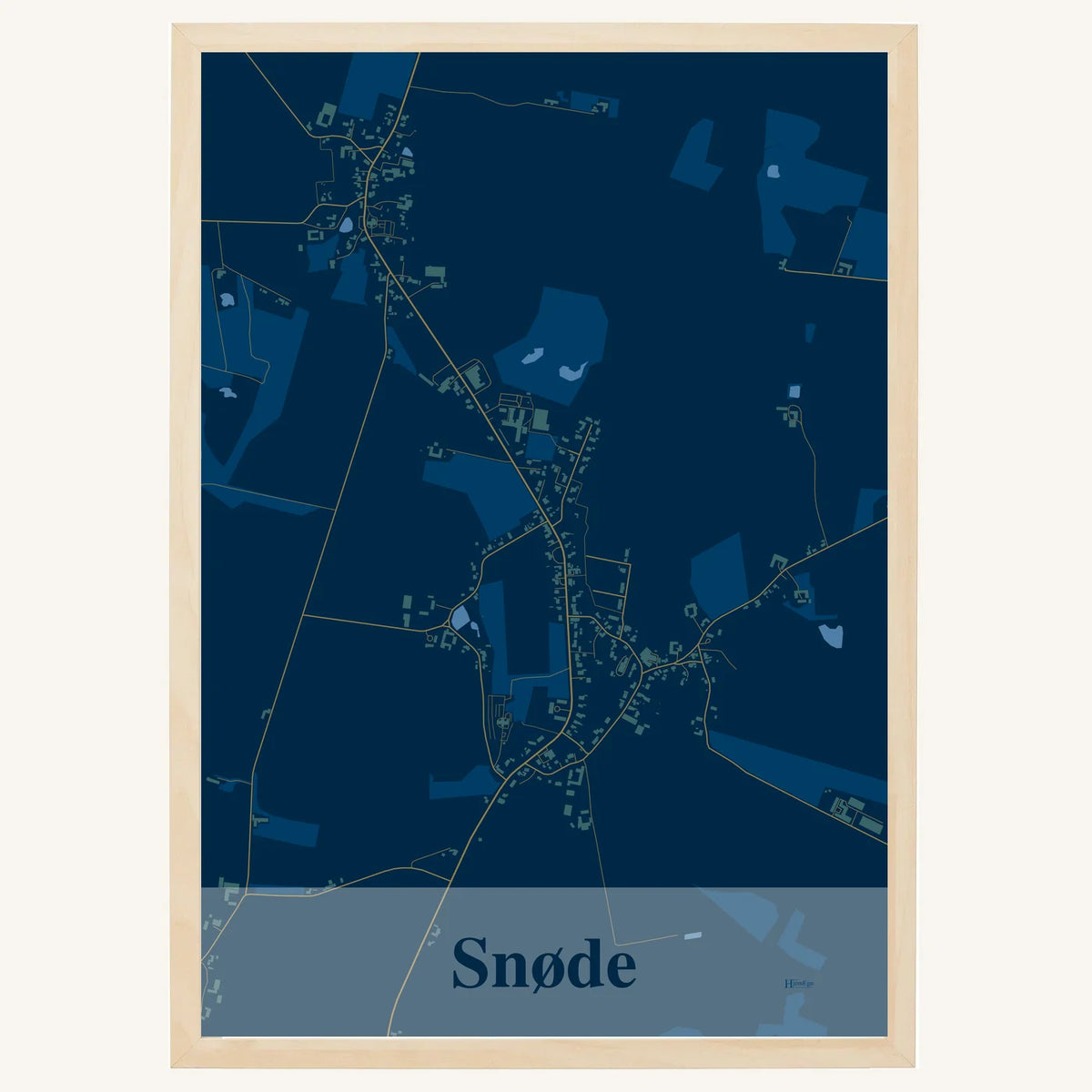 Snøde plakat – Firkantet 2026 – Mørk blå