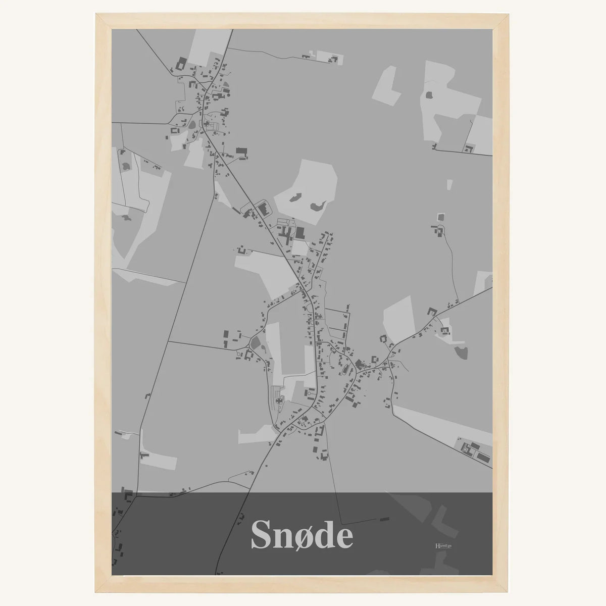 Snøde plakat – Firkantet 2026 – Lys pastel grå