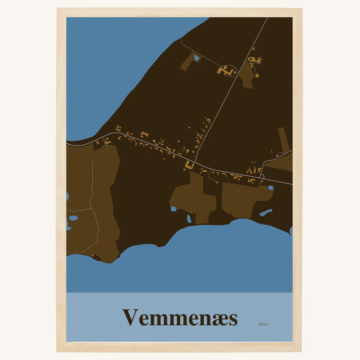 Vemmenæs plakat – Firkantet 2026 – Mørk brun